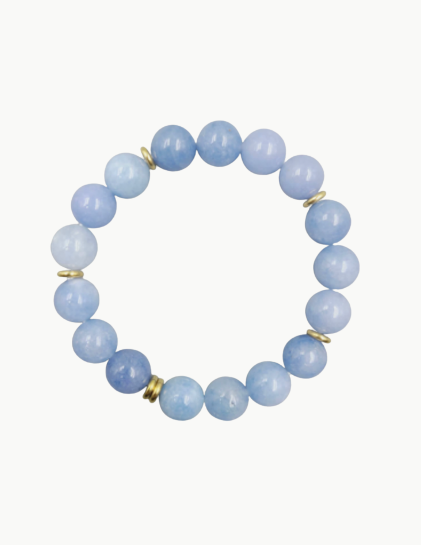 Glass Bead Bracelet – Adjustable Stretch Band (PVD Stainless Steel Hardware)