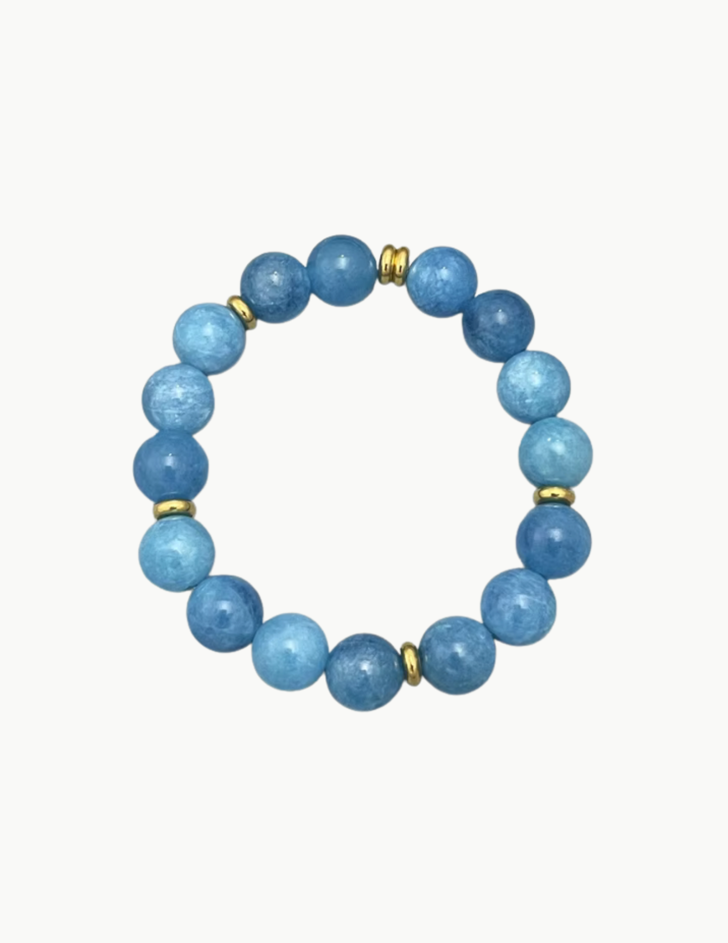 Glass Bead Bracelet – Adjustable Stretch Band (PVD Stainless Steel Hardware)