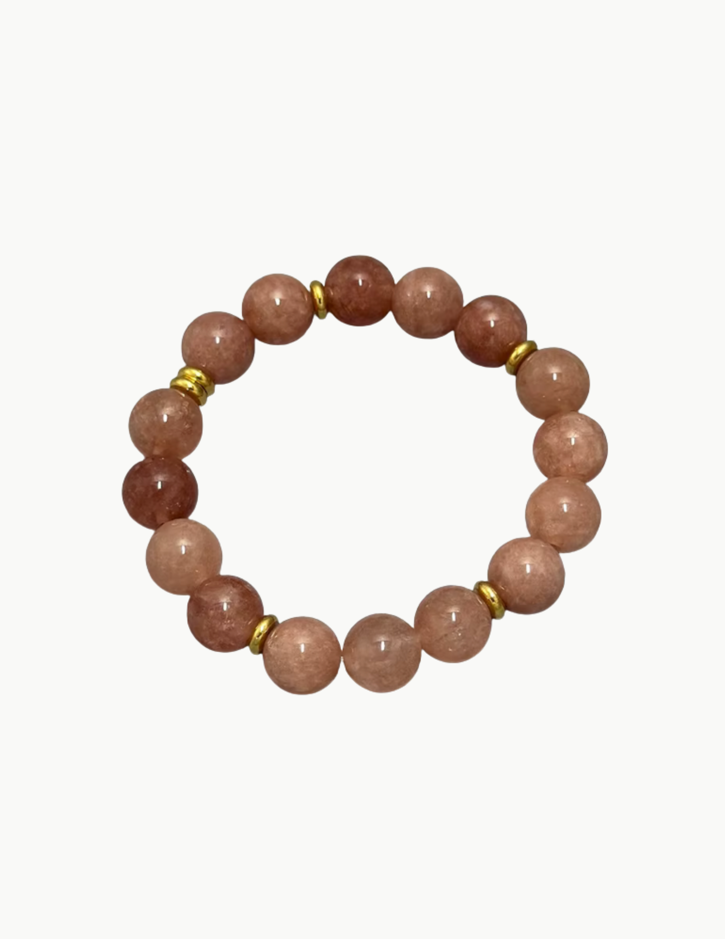 Glass Bead Bracelet – Adjustable Stretch Band (PVD Stainless Steel Hardware)