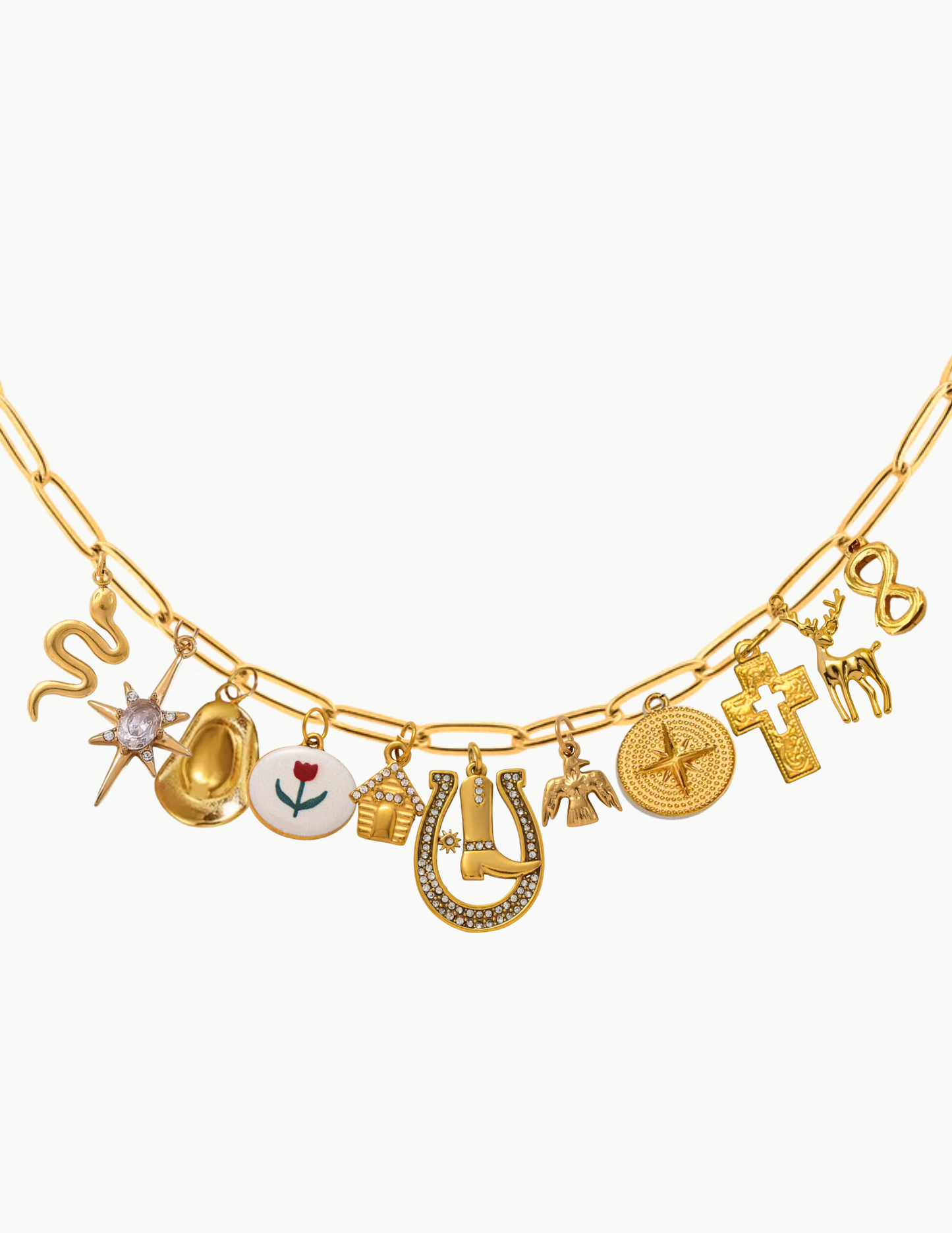 Wildflower Heart Charm Necklace