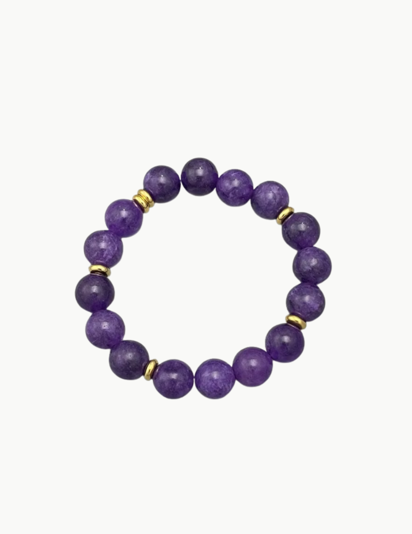 Glass Bead Bracelet – Adjustable Stretch Band (PVD Stainless Steel Hardware)